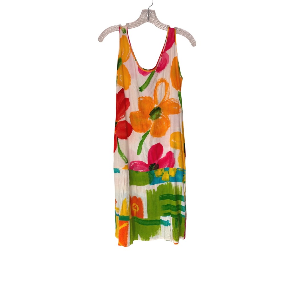 Jams World Dress Mini Floral Watercolor Drop‎ Waist Vacation Resort Beachy Small